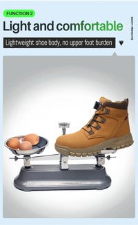 Wasserdichte Sicherheitsstiefel für Herren, unzerstörbare Stahlkappen-Arbeitsstiefel, stoß- und stichfeste Sicherheitsschuhe, Biker-Boots Para Hombre