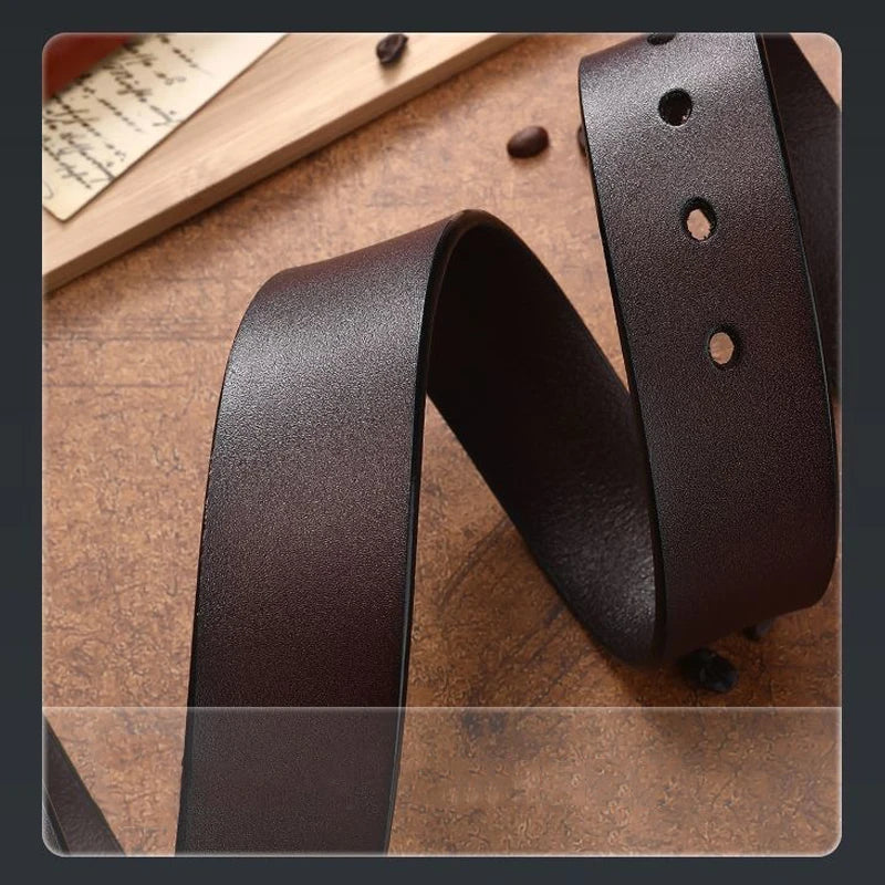 New leather men's retro belt fashionable metal alloy needle buckle adult luxury brand jeans business casual waist men's belt