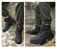 Wasserdichte Sicherheitsstiefel für Herren, unzerstörbare Stahlkappen-Arbeitsstiefel, stoß- und stichfeste Sicherheitsschuhe, Biker-Boots Para Hombre