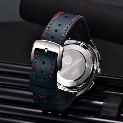 PAGANI DESIGN 2026 Retro Luxury Men's Watches Sports Chronograph VK63 Quartz Watch For Men AR Sapphire Waterproof Leather Clock