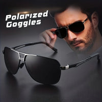 Fashion Large Frame Sunglasses for Men Luxury Pilot Metal Sun Glasses Design Anti-reflective  Eyewear UV400 Oculos De Sol